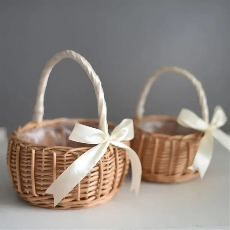 Large Handcrafted Natural Rattan Picnic Basket with Handle for Outdoor Dining and Storage - Image 4