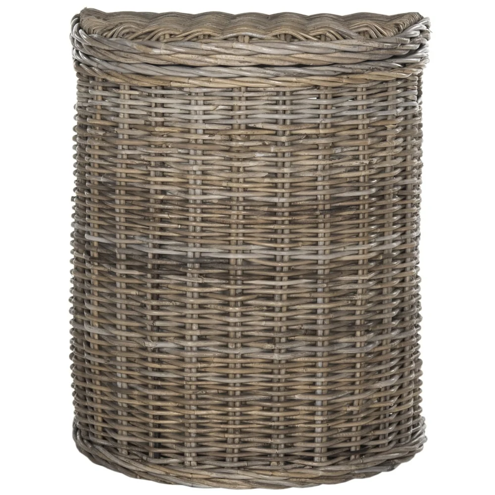 Traditional wicker basket with tight weave pattern showing distinctive wicker construction