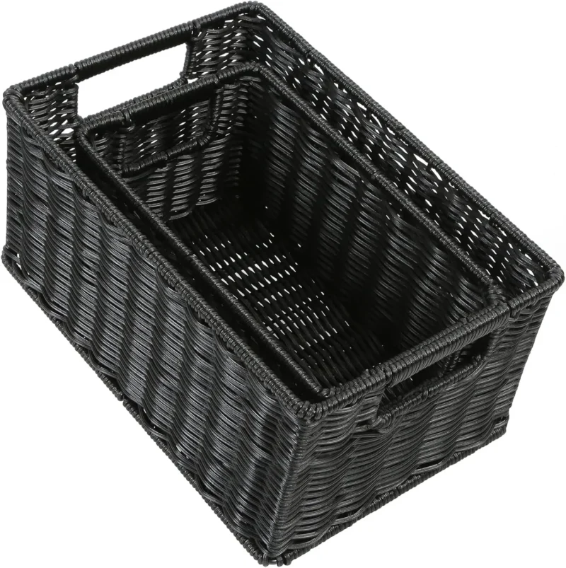Large Woven Storage Basket with Dual Handles for Home Organization and Decluttering - Image 7