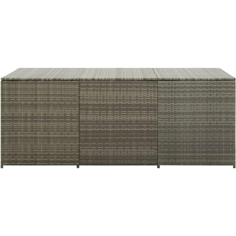Large Wicker Rattan Patio Storage Chest with Hinged Lid for Outdoor Organization - Image 3