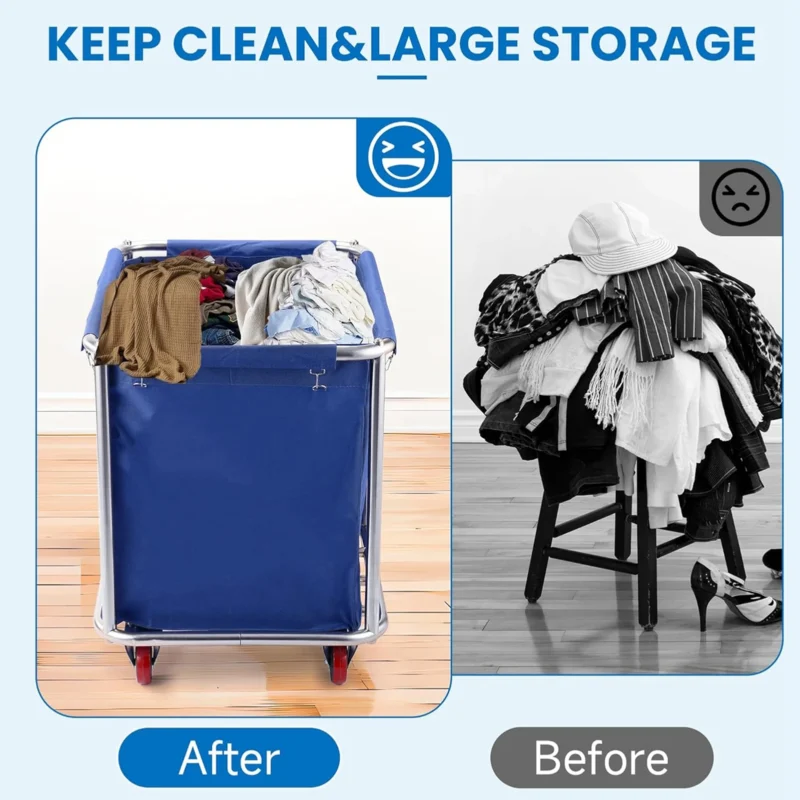 Large Collapsible Wicker Laundry Hamper with Handles for Bathroom and Bedroom Storage - Image 4