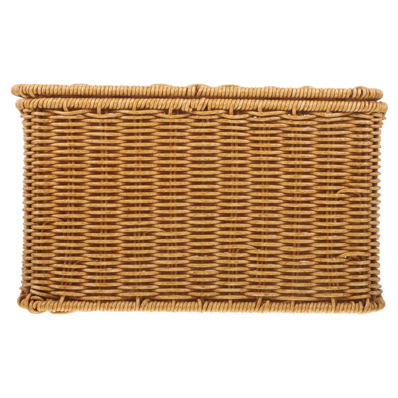 Large Natural Woven Storage Basket with Handles for Home Organization Clothes Toys