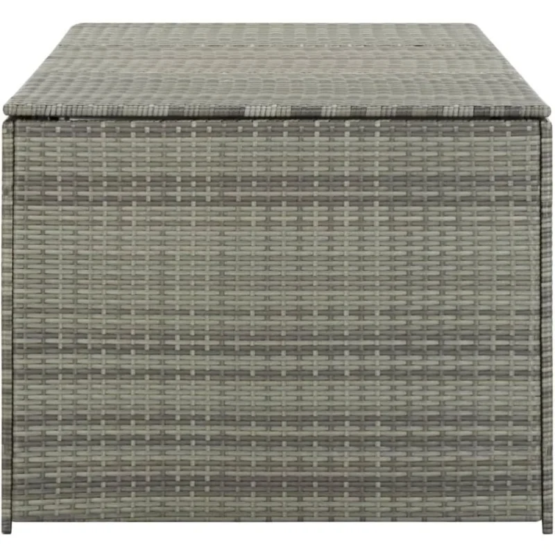 Large Wicker Rattan Patio Storage Chest with Hinged Lid for Outdoor Organization - Image 4