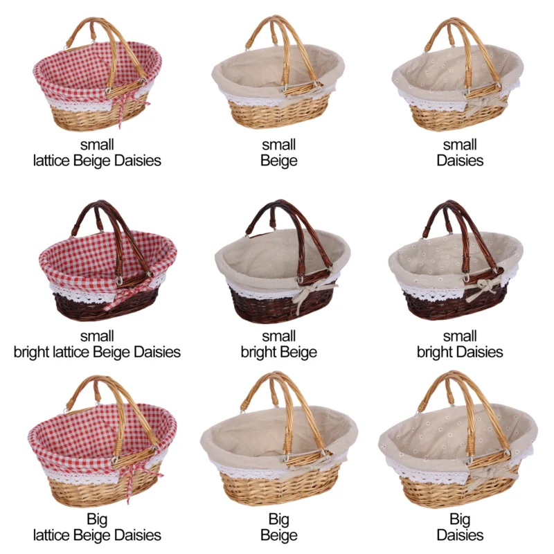 Handcrafted Natural Rattan Picnic Basket with Handle for Outdoor Dining and Storage - Image 6