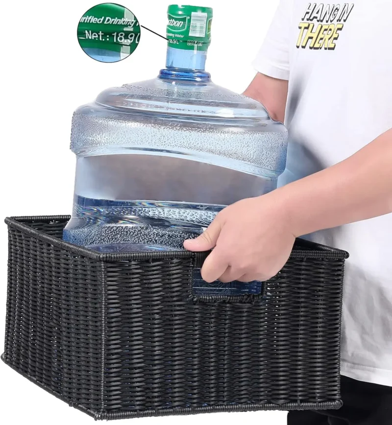 Large Woven Storage Basket with Dual Handles for Home Organization and Decluttering - Image 3