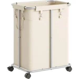 Large Rolling Laundry Hamper with Wheels and Removable Oxford Liner for Bedroom Bathroom Organization