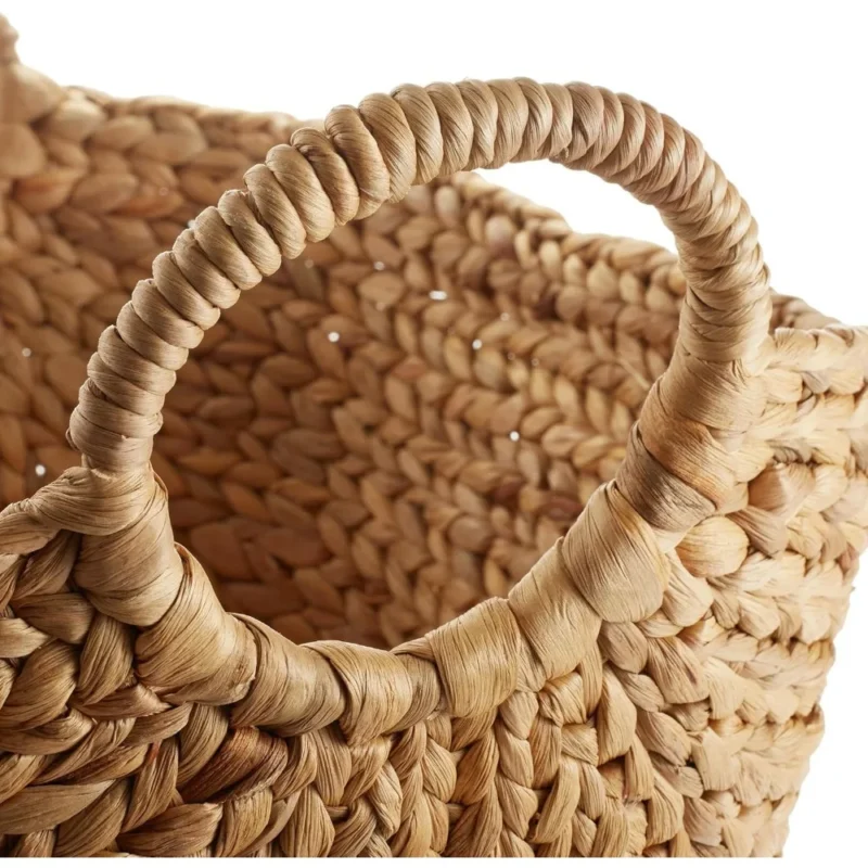 Large Water Hyacinth Laundry Basket with Handles for Home Organization and Storage - Image 5