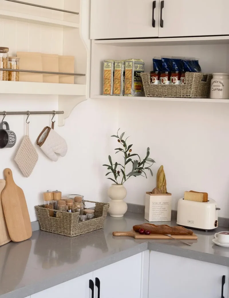 Natural Seagrass Wicker Storage Baskets with Handles for Home Organization and Pantry Storage - Image 5