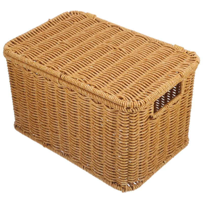 Large Natural Woven Storage Basket with Handles for Home Organization Clothes Toys - Image 7