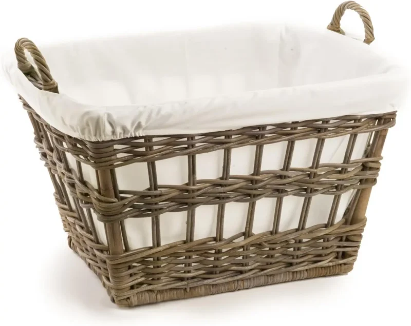 Large Round Rattan Laundry Basket with Removable Handle for Home Organization and Storage - Image 7