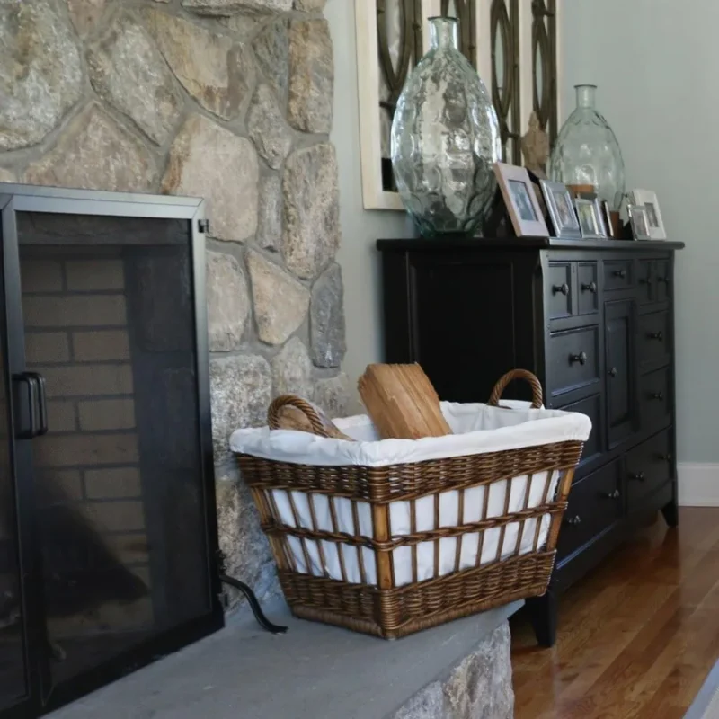 Large Round Rattan Laundry Basket with Removable Handle for Home Organization and Storage - Image 3