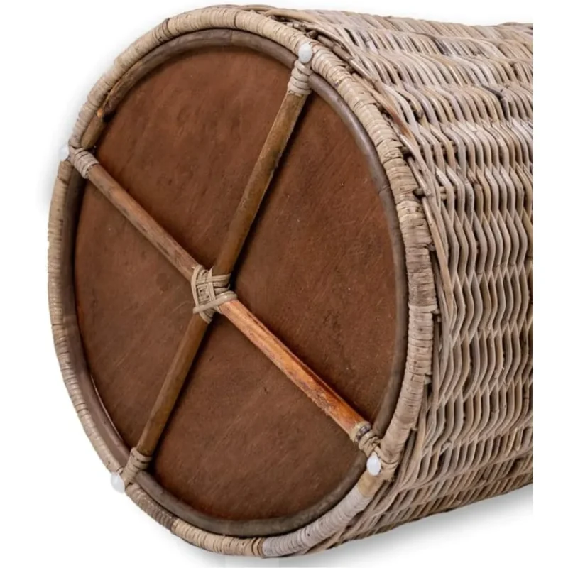 Large Round Wicker Laundry Hamper with Lid for Bedroom and Bathroom Storage - Image 5