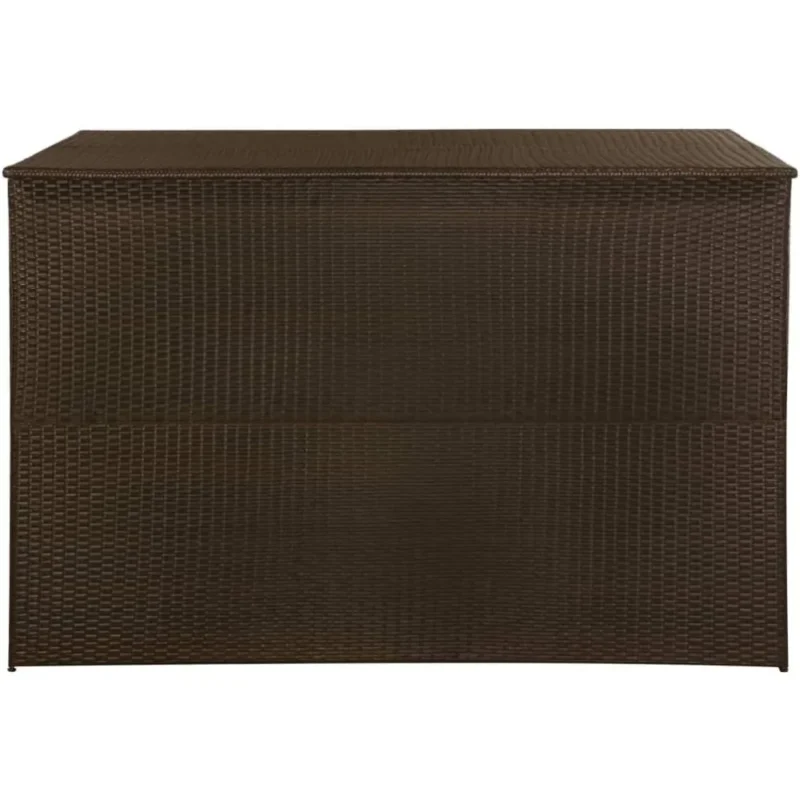 Large Wicker Deck Storage Box with Weather-Resistant Frame for Patio Furniture Cushions and Outdoor Organization - Image 3