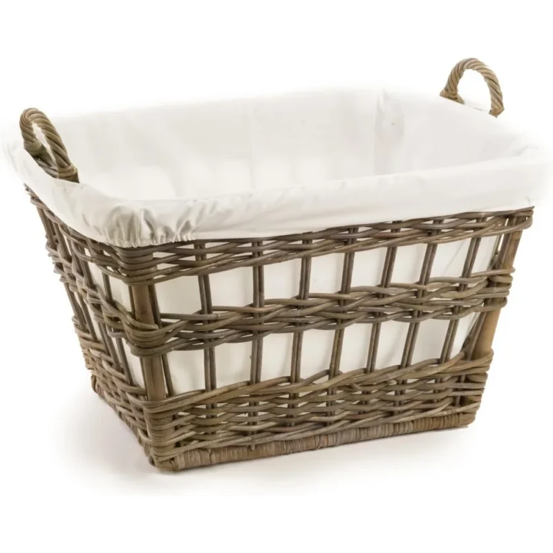 Large Round Rattan Laundry Basket with Removable Handle for Home Organization and Storage - Image 5