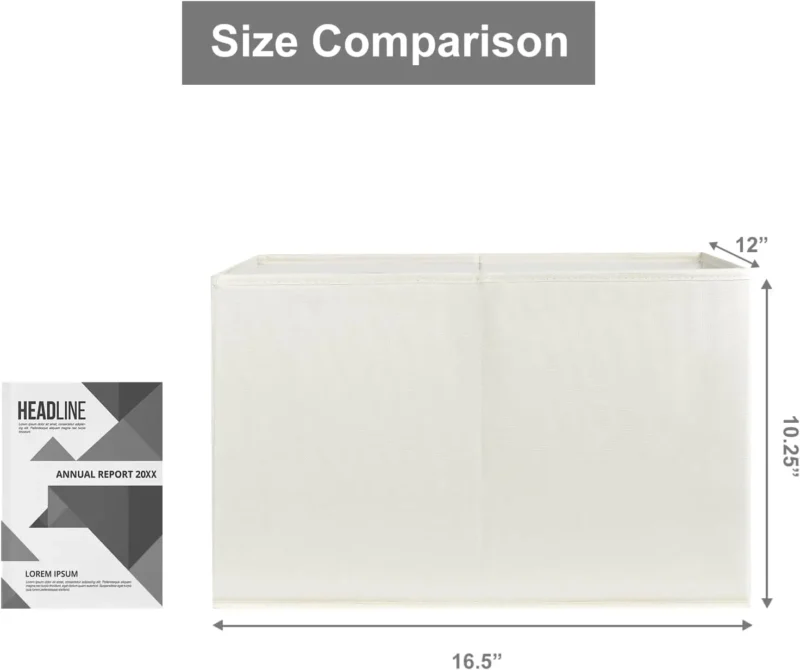 Large Linen Storage Baskets with Handles for Shelves Closet and Bedroom Organization 3-Pack - Image 5