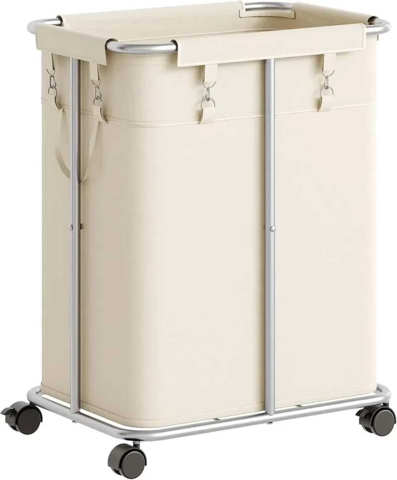 Large Rolling Laundry Hamper with Wheels and Removable Oxford Liner for Bedroom Bathroom Organization - Image 6