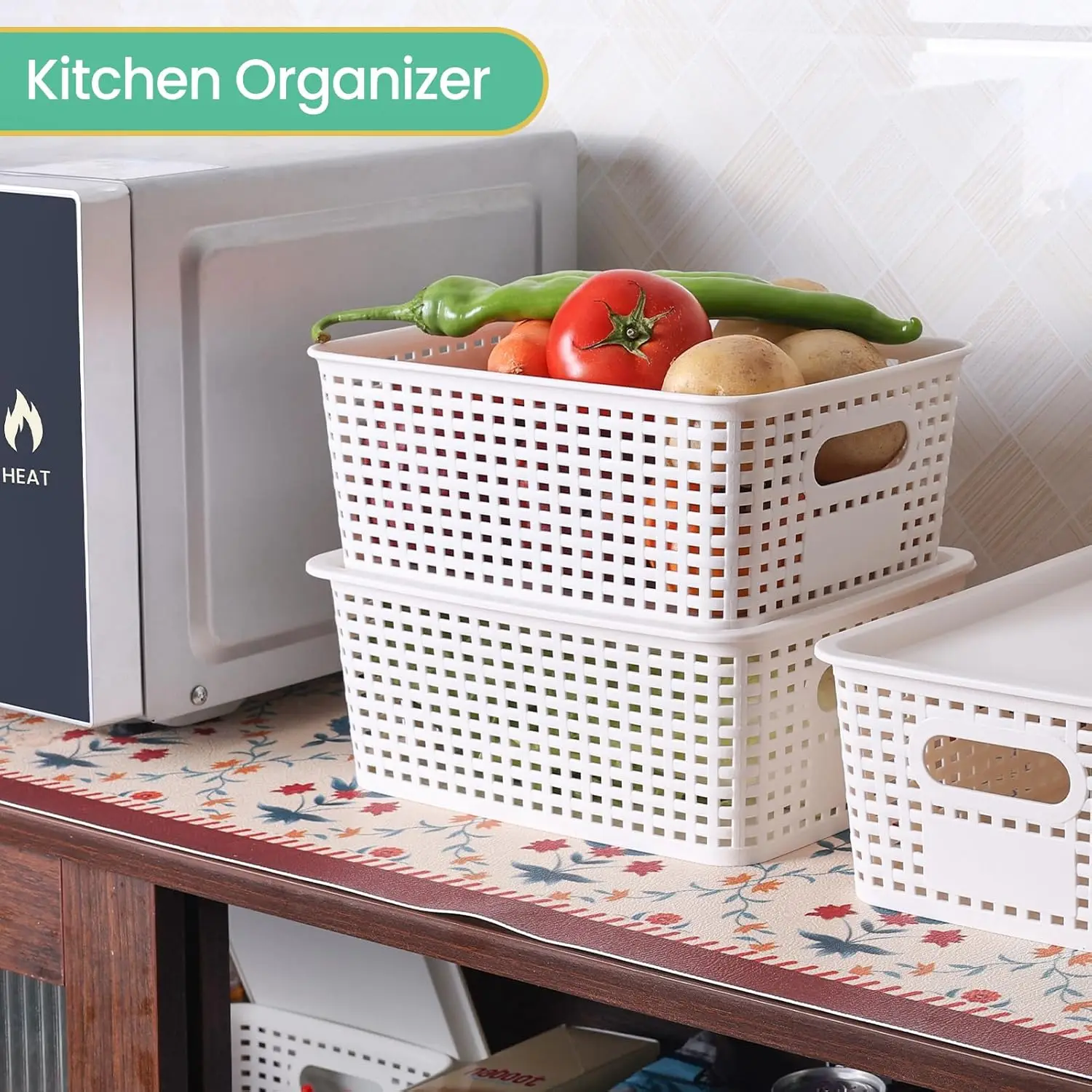 Stackable storage baskets for efficient laundry organization
