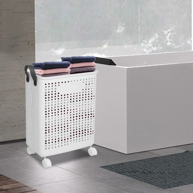 Large Minimalist PP Laundry Basket Organizer with Air Vents for Bathroom and Bedroom Storage - Image 5