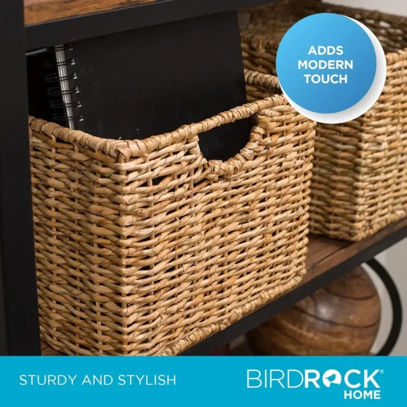 Handwoven Abaca Seagrass Storage Baskets with Handles for Shelf Organization and Living Room Storage - Image 2