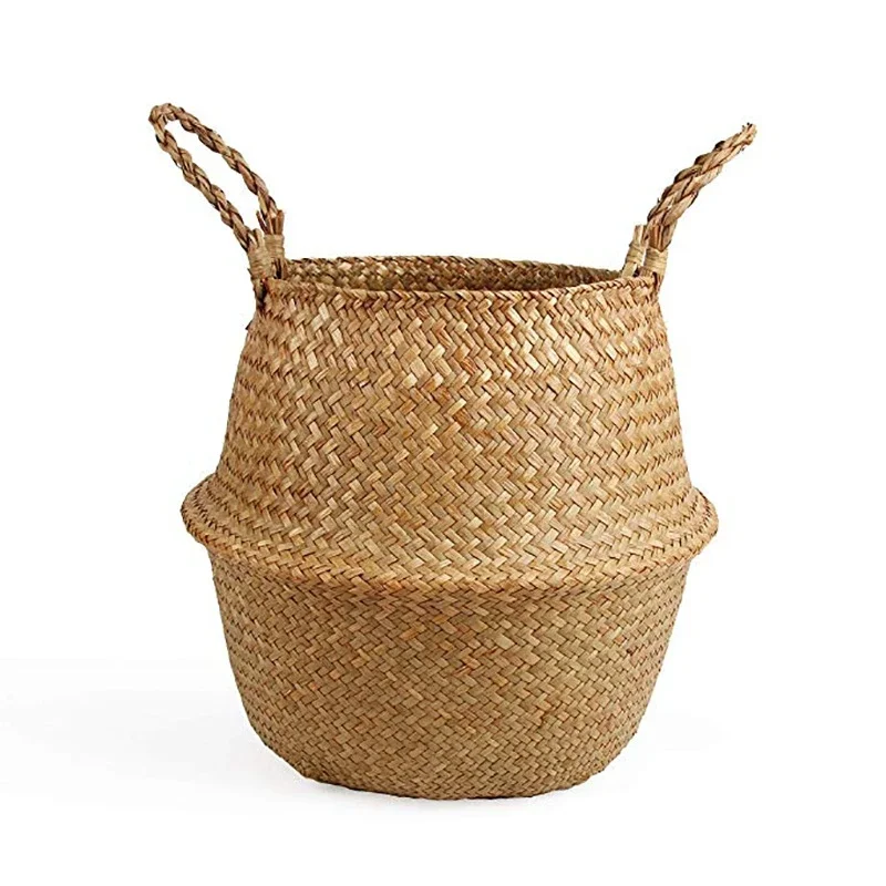 Mini wicker baskets transformed into decorative planters and gift packaging
