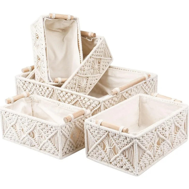 Versatile handcrafted multi-purpose baskets with handles for organized home storage and laundry management