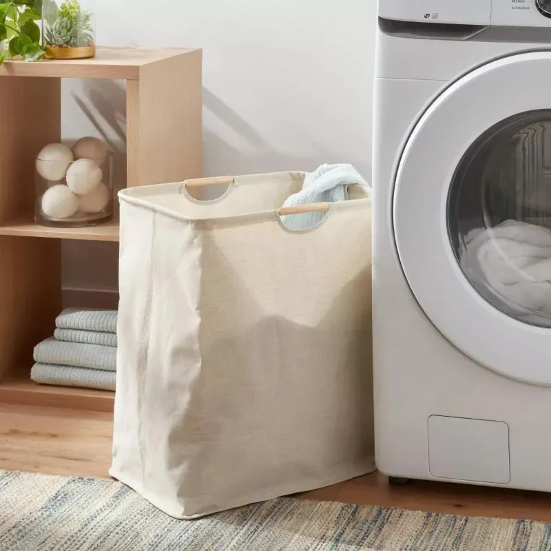 Foldable Oxford Cloth Laundry Basket with Handle for Home Storage Organization