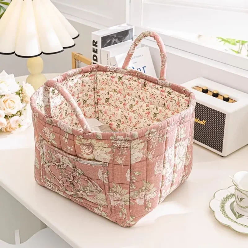 Foldable Fabric Storage Basket with Frame for Home Organization and Underwear Storage - Image 4