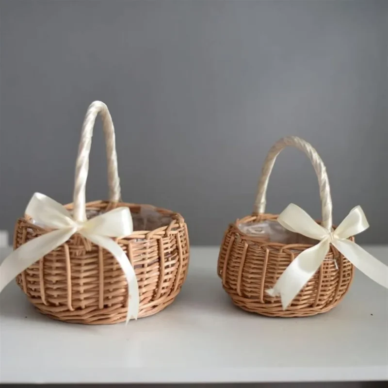 Large Handcrafted Natural Rattan Picnic Basket with Handle for Outdoor Dining and Storage - Image 3