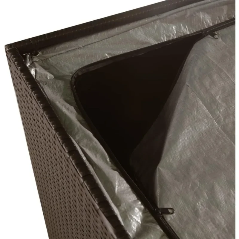 Large Wicker Deck Storage Box with Weather-Resistant Frame for Patio Furniture Cushions and Outdoor Organization - Image 5