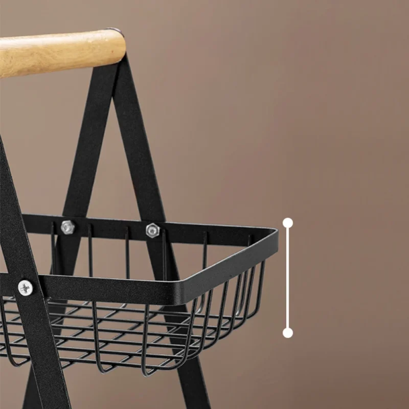 3-Tier Collapsible Mesh Hanging Storage Basket for Kitchen Fruit and Snacks Organization - Image 3